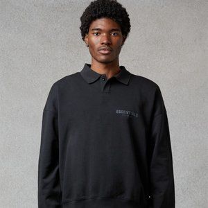 NWT Essentials Long Sleeve Polo Shirt
